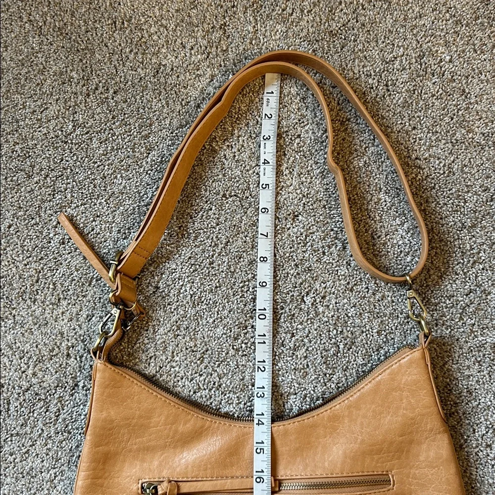 Joy Susan Tan Crossbody Bag Adjustable Strap Vegan Leather NWOT - Picture 10 of 11